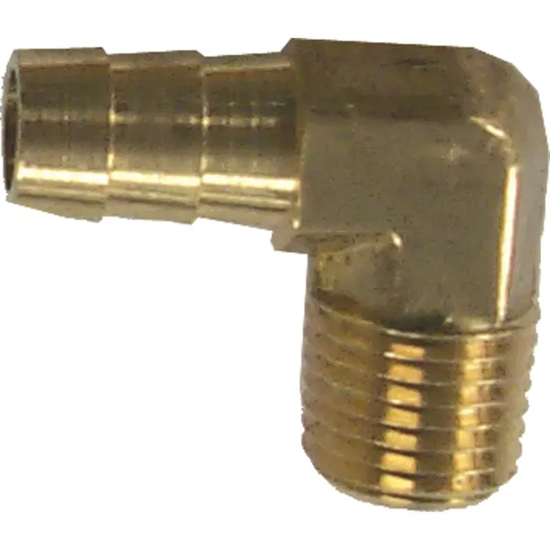 1/4 MNPT x 3/8 inch Hose Barb 90 Degree Brass Fuel Elbow Luxury