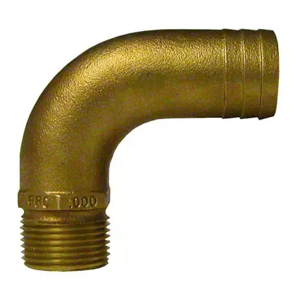 Affordable GROCO 1″ NPT x 1-1/8″ ID Bronze Full Flow 90° Elbow Pipe to Hose Fitting