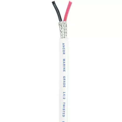 Ancor Twisted Pair w/Shield – 14/2 AWG – Round – Red/Black – 100‘ Trusted Brand