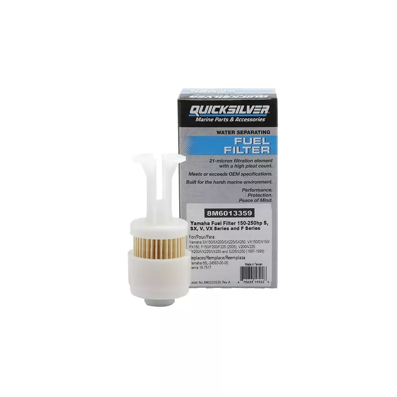 Must Have Quicksilver 8M6013359 Fuel Filter for Select Yamaha 150-250hp S, SX, V, VX Series & F Series Outboards