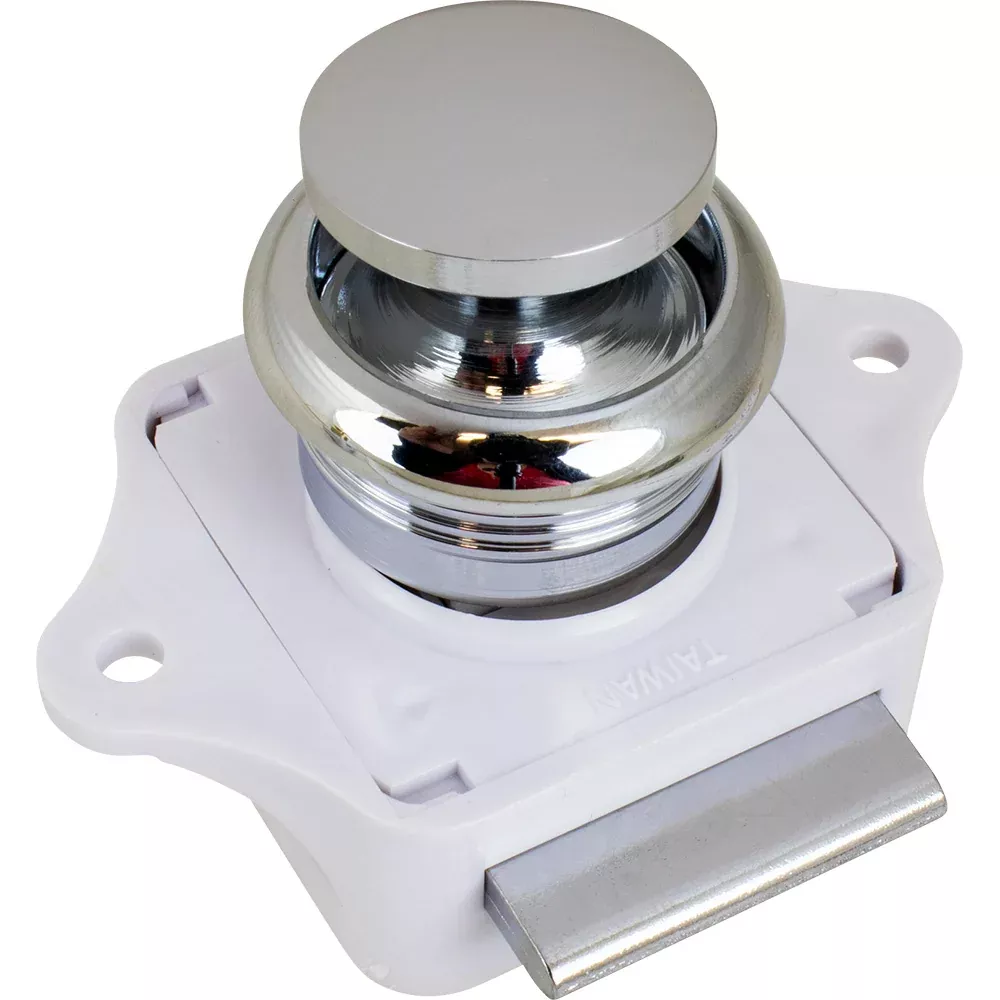 Sea-Dog Push Button Rim Latch - Chrome Plated Brass