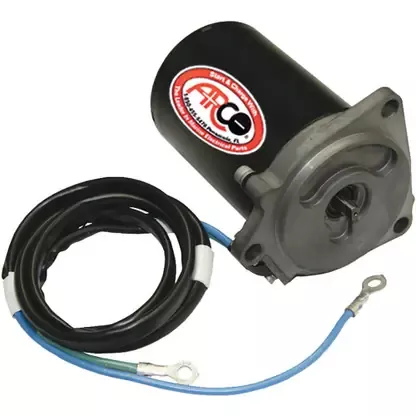While Supplies Last ARCO Marine Replacement Outboard Tilt Trim Motor – Yamaha, 2-Wire, 3 Bolt, Flat Blade Shaft